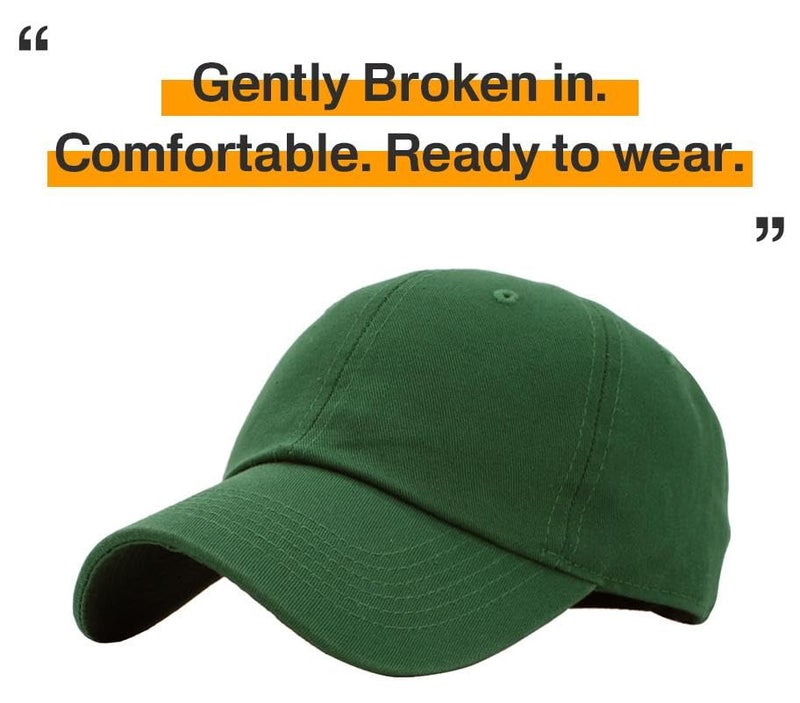 KBETHOS KB-LOW HGN Classic Cotton Dad Hat Adjustable Plain Cap. Polo Style Low Profile (Unstructured) (Classic) Hunter Green Adjustable - Image 4